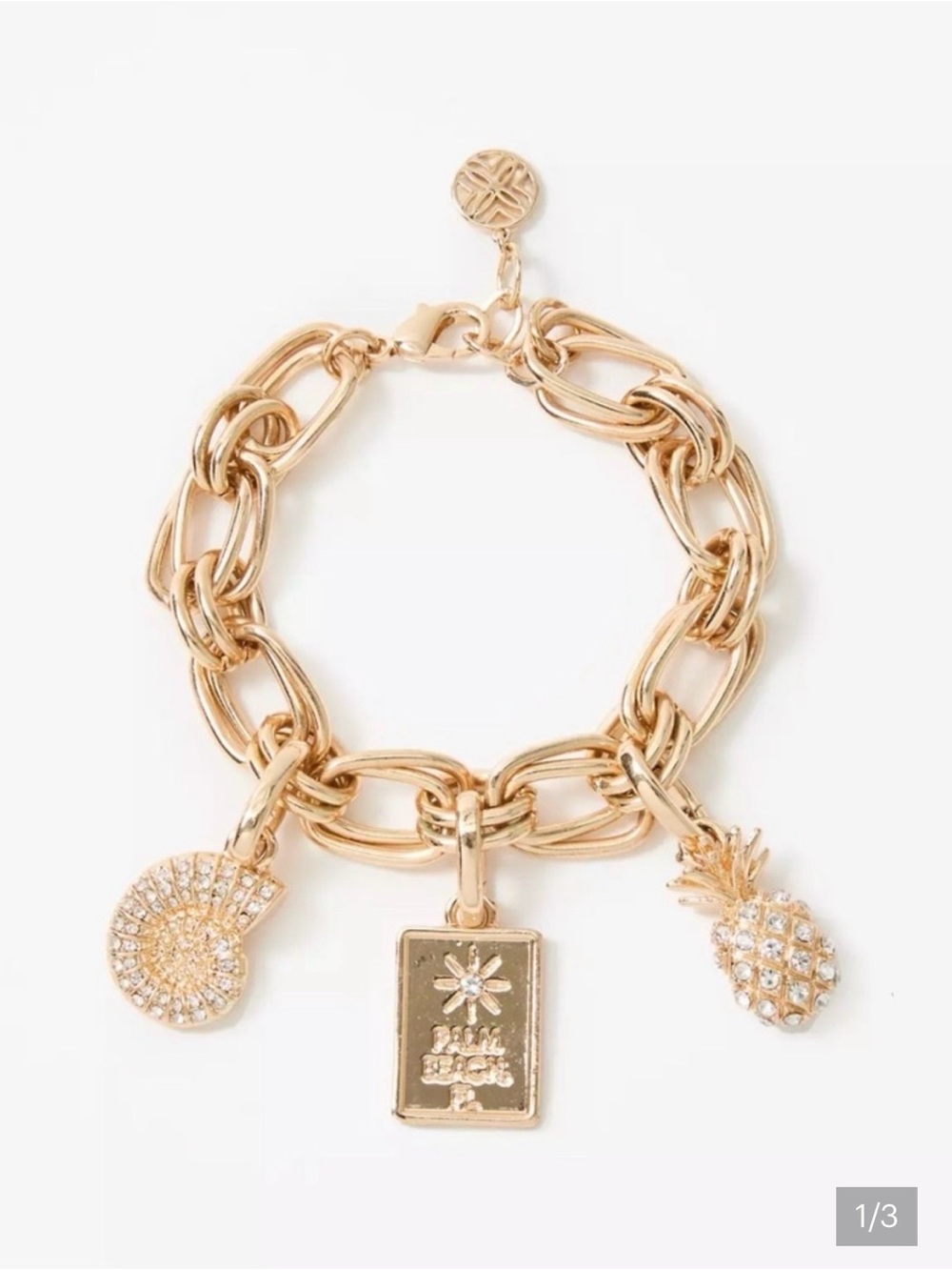 Lilly Pulitzer Gold Tone Charm Bracelet
